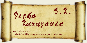 Vitko Kuruzović vizit kartica